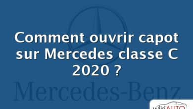 Comment ouvrir capot sur Mercedes classe C 2020 ?