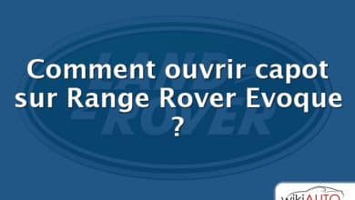 Comment ouvrir capot sur Range Rover Evoque ?