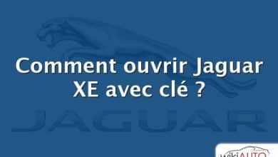 Comment ouvrir Jaguar XE avec clé ?