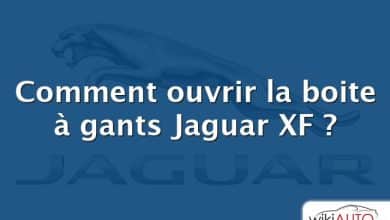 Comment ouvrir la boite à gants Jaguar XF ?