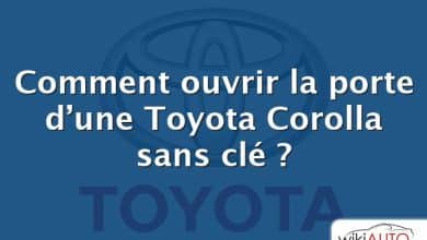 Comment ouvrir la porte d’une Toyota Corolla sans clé ?