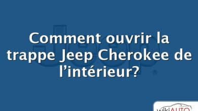 Comment ouvrir la trappe Jeep Cherokee de l’intérieur?