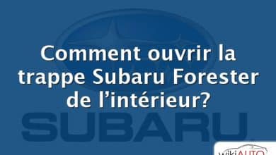 Comment ouvrir la trappe Subaru Forester de l’intérieur?