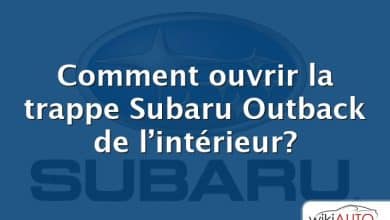 Comment ouvrir la trappe Subaru Outback de l’intérieur?