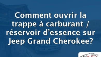 Comment ouvrir la trappe à carburant / réservoir d’essence sur Jeep Grand Cherokee?