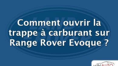 Comment ouvrir la trappe à carburant sur Range Rover Evoque ?