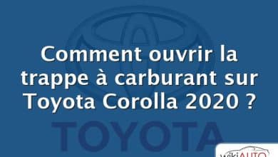 Comment ouvrir la trappe à carburant sur Toyota Corolla 2020 ?