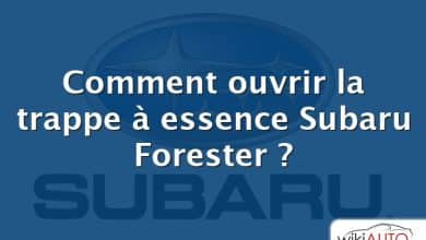 Comment ouvrir la trappe à essence Subaru Forester ?