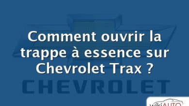 Comment ouvrir la trappe à essence sur Chevrolet Trax ?