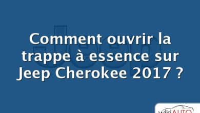 Comment ouvrir la trappe à essence sur Jeep Cherokee 2017 ?