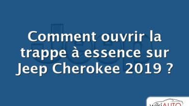 Comment ouvrir la trappe à essence sur Jeep Cherokee 2019 ?