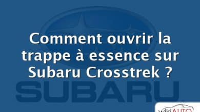 Comment ouvrir la trappe à essence sur Subaru Crosstrek ?