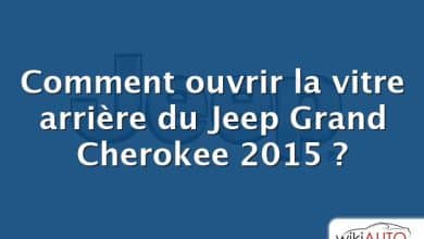 Comment ouvrir la vitre arrière du Jeep Grand Cherokee 2015 ?