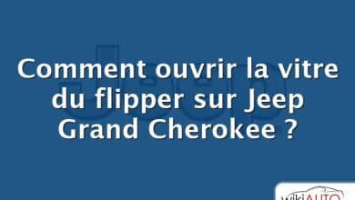 Comment ouvrir la vitre du flipper sur Jeep Grand Cherokee ?