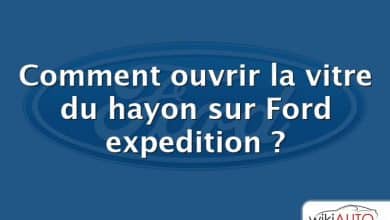 Comment ouvrir la vitre du hayon sur Ford expedition ?