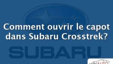 Comment ouvrir le capot dans Subaru Crosstrek?