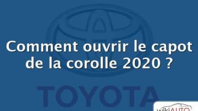 Comment ouvrir le capot de la corolle 2020 ?