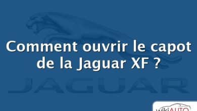 Comment ouvrir le capot de la Jaguar XF ?
