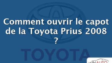 Comment ouvrir le capot de la Toyota Prius 2008 ?