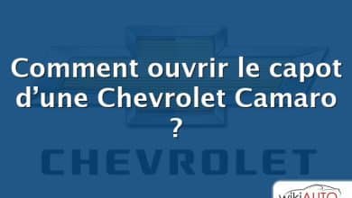 Comment ouvrir le capot d’une Chevrolet Camaro ?