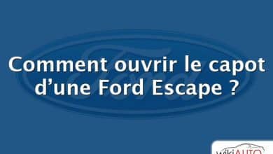 Comment ouvrir le capot d’une Ford Escape ?
