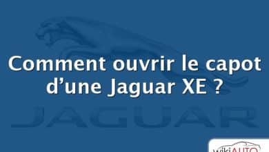 Comment ouvrir le capot d’une Jaguar XE ?