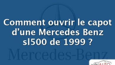 Comment ouvrir le capot d’une Mercedes Benz sl500 de 1999 ?