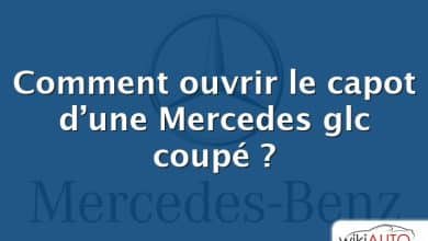 Comment ouvrir le capot d’une Mercedes glc coupé ?