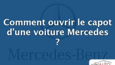 Comment ouvrir le capot d’une voiture Mercedes ?