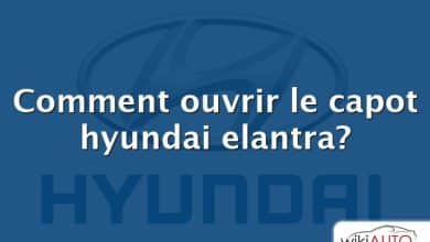 Comment ouvrir le capot hyundai elantra?