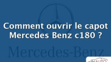 Comment ouvrir le capot Mercedes Benz c180 ?