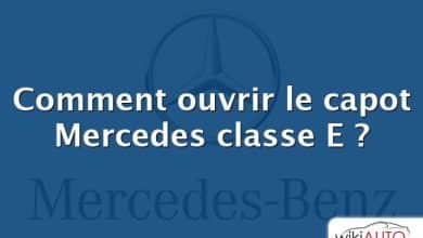 Comment ouvrir le capot Mercedes classe E ?