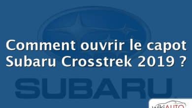 Comment ouvrir le capot Subaru Crosstrek 2019 ?