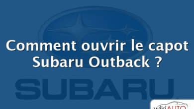 Comment ouvrir le capot Subaru Outback ?