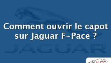 Comment ouvrir le capot sur Jaguar F-Pace ?