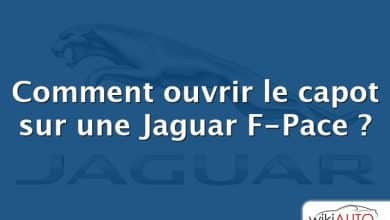 Comment ouvrir le capot sur une Jaguar F-Pace ?