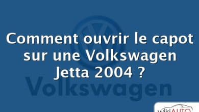 Comment ouvrir le capot sur une Volkswagen Jetta 2004 ?