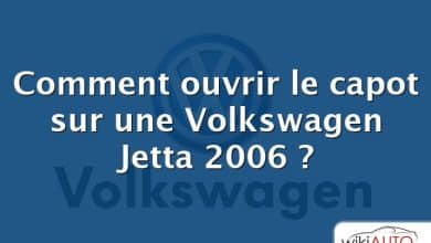 Comment ouvrir le capot sur une Volkswagen Jetta 2006 ?