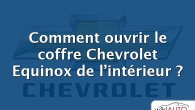 Comment ouvrir le coffre Chevrolet Equinox de l’intérieur ?