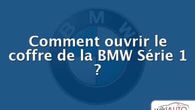 Comment ouvrir le coffre de la BMW Série 1 ?