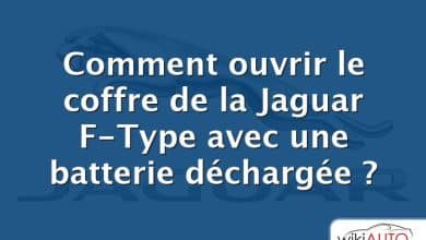 Comment ouvrir le coffre de la Jaguar F-Type avec une batterie déchargée ?