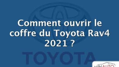 Comment ouvrir le coffre du Toyota Rav4 2021 ?