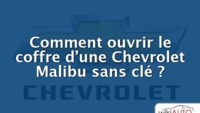 Comment ouvrir le coffre d’une Chevrolet Malibu sans clé ?