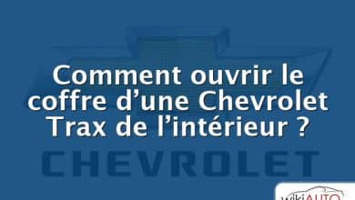 Comment ouvrir le coffre d’une Chevrolet Trax de l’intérieur ?