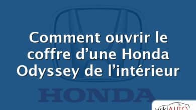 Comment ouvrir le coffre d’une Honda Odyssey de l’intérieur