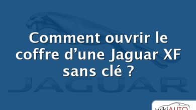 Comment ouvrir le coffre d’une Jaguar XF sans clé ?