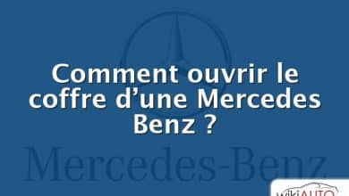 Comment ouvrir le coffre d’une Mercedes Benz ?