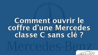 Comment ouvrir le coffre d’une Mercedes classe C sans clé ?