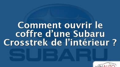 Comment ouvrir le coffre d’une Subaru Crosstrek de l’intérieur ?