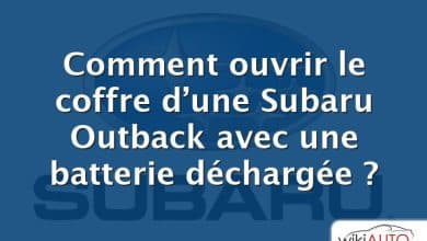 Comment ouvrir le coffre d’une Subaru Outback avec une batterie déchargée ?